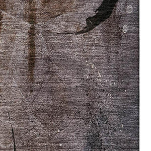 HomeRoots 9' X 12' Taupe and Gray Abstract Area Rug - Washable, UV Protected, Non-Slip, Modern Design for Home 715368