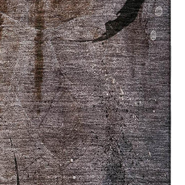 HomeRoots 9' X 12' Taupe and Gray Abstract Area Rug - Washable, UV Protected, Non-Slip, Modern Design for Home 715368