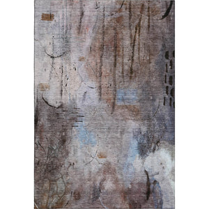 HomeRoots 10' X 14' Stylish Taupe and Gray Abstract Area Rug - Washable, UV Protected, Pet-Friendly Design! 715369