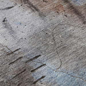 HomeRoots 10' X 14' Stylish Taupe and Gray Abstract Area Rug - Washable, UV Protected, Pet-Friendly Design! 715369