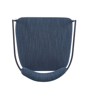 English Elm Christopher Knight Home® - Mid-Century Upholstered Accent Armchair with Pocket Spring Seat, Tapered Iron Legs, Stylish Comfort Black,Navy Blue 26.38 L x 25.2 W x 12.6 H N776P224504N