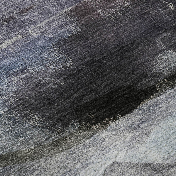 HomeRoots 9' X 12' Modern Brown & Ivory Abstract Area Rug - Washable, UV Protected, Stain Resistant for Homes 715374