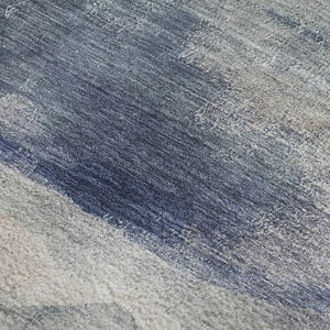 HomeRoots 10' Blue & Ivory Abstract Washable Area Rug - Durable, Stain Resistant, UV Protected for Homes 715381