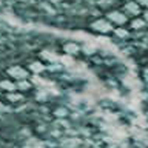 HomeRoots 10' X 14' Teal And Ivory Abstract Area Rug - Washable, UV Protected, Perfect for Homes with Kids & Pets 715393
