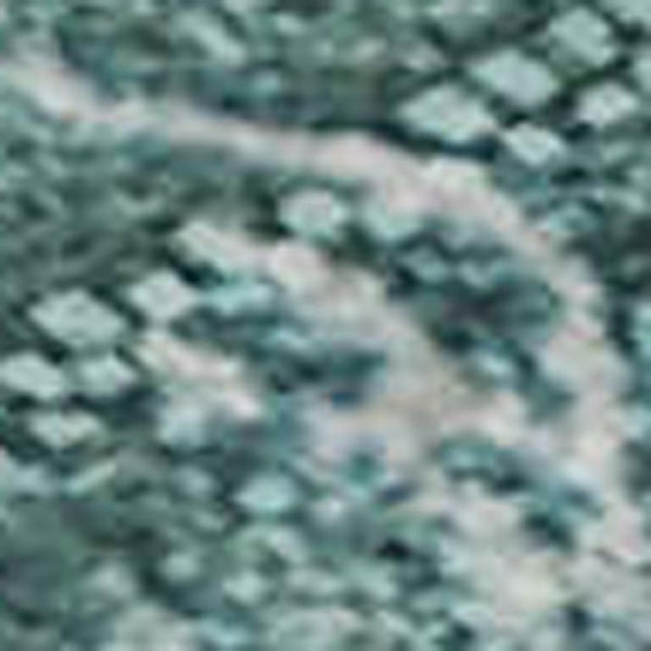 HomeRoots 10' X 14' Teal And Ivory Abstract Area Rug - Washable, UV Protected, Perfect for Homes with Kids & Pets 715393