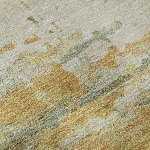 HomeRoots 5' X 8' Sage And Ivory Abstract Area Rug - Modern Washable Design with UV Protection & Stain Resistance 715401