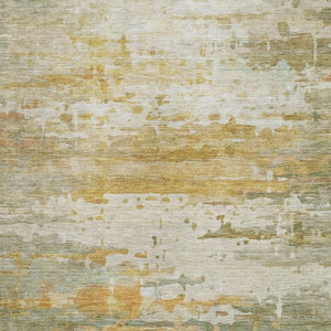 HomeRoots 10' X 14' Sage and Ivory Abstract Area Rug - Stylish, Washable, UV-Protected for High-Traffic Spaces 715405