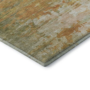 HomeRoots 10' X 14' Sage and Ivory Abstract Area Rug - Stylish, Washable, UV-Protected for High-Traffic Spaces 715405