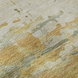 HomeRoots 10' X 14' Sage and Ivory Abstract Area Rug - Stylish, Washable, UV-Protected for High-Traffic Spaces 715405