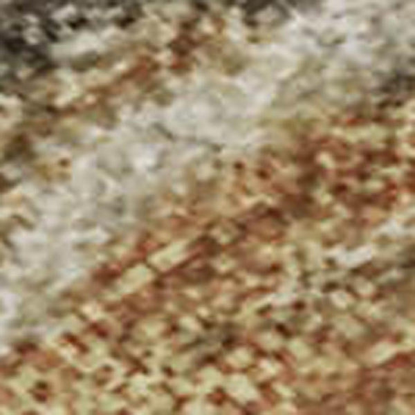 HomeRoots 9' X 12' Khaki & Beige Abstract Washable Area Rug - Stylish, Stain Resistant, UV Protected Design 715422