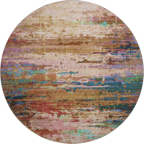 HomeRoots 8' x 10' Sage and Teal Abstract Area Rug - Washable, UV-Protected, Pet-Friendly for Stylish Spaces! 715463