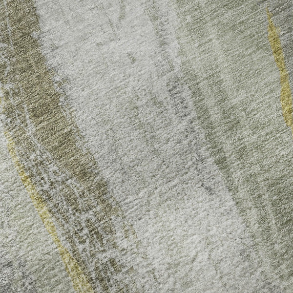HomeRoots 8' X 10' Stylish Sage & Gray Abstract Washable Area Rug with UV Protection for High-Traffic Spaces 715475