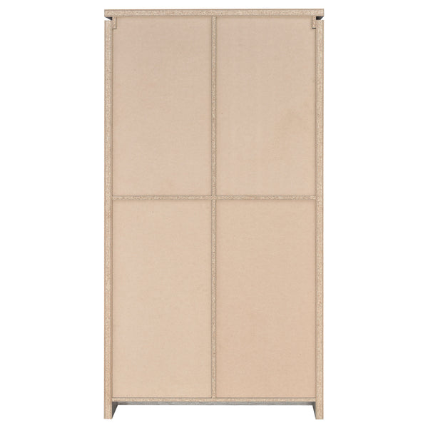 English Elm Myerson Weathered Grey Driftwood Tall 2-Door Cabinet with Removable Shelves Rustic Storage (96) B062P328670