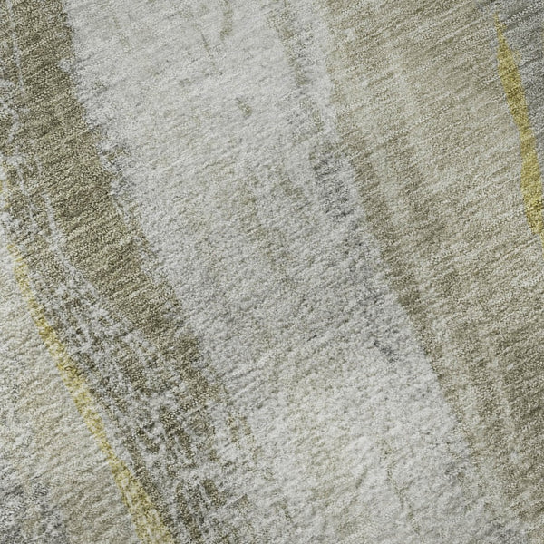 HomeRoots 10' X 14' Pewter & Gray Abstract Washable Area Rug – Durable, Stylish, UV-Protected for High-Traffic Rooms 715495