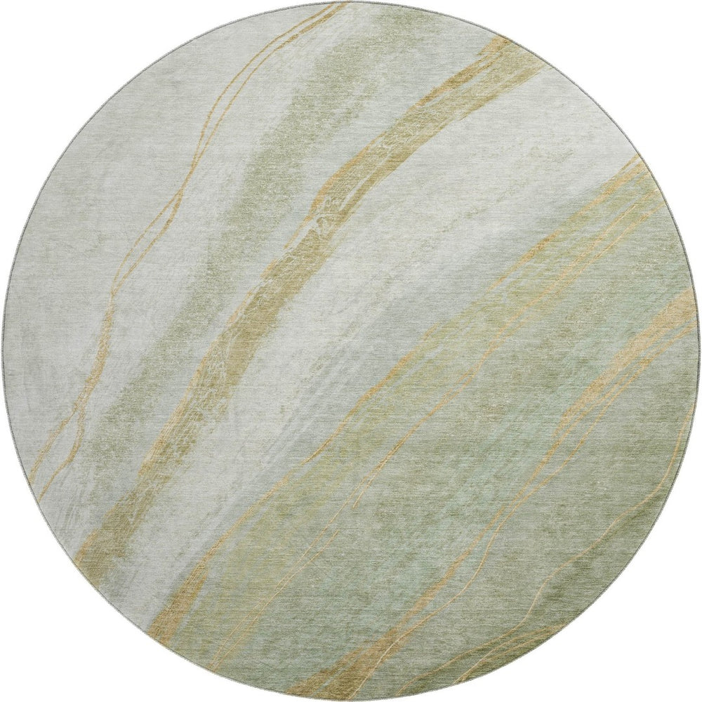 HomeRoots 8' X 10' Sage and Copper Abstract Area Rug - UV Protected, Washable, Stylish & Durable for Any Space 715499