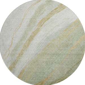 HomeRoots 8' X 10' Sage and Copper Abstract Area Rug - UV Protected, Washable, Stylish & Durable for Any Space 715499