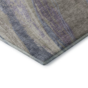HomeRoots 9' X 12' Coffee & Purple Abstract Area Rug - Washable, UV Protection, Stain Resistant & Non-Slip! 715530