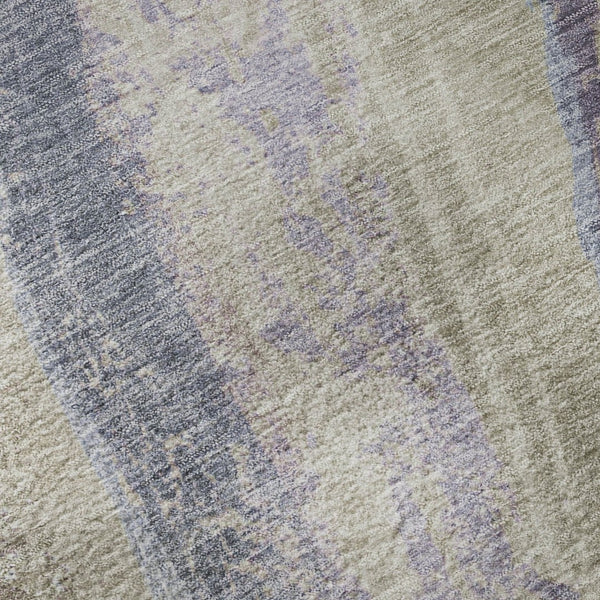 HomeRoots 9' X 12' Coffee & Purple Abstract Area Rug - Washable, UV Protection, Stain Resistant & Non-Slip! 715530