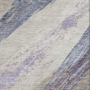 HomeRoots 10' X 14' Coffee And Purple Abstract Area Rug - Durable, Washable, UV Protected for Stylish Comfort 715531