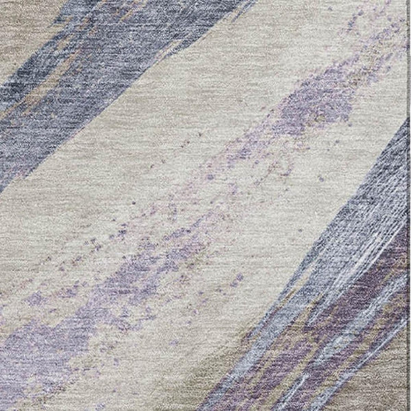 HomeRoots 10' X 14' Coffee And Purple Abstract Area Rug - Durable, Washable, UV Protected for Stylish Comfort 715531