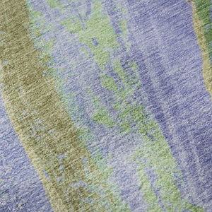 HomeRoots 9' X 12' Vibrant Purple and Green Abstract Area Rug - Washable, UV-Protected, Non-Slip Design! 715536
