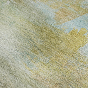 HomeRoots 5' X 8' Beige & Ivory Abstract Area Rug - Washable, UV Protected, Durable & Stylish for Any Space 715545