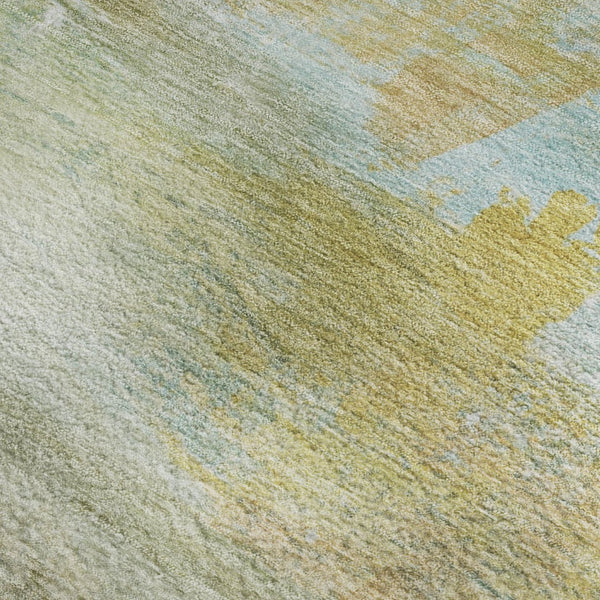 HomeRoots 5' X 8' Beige & Ivory Abstract Area Rug - Washable, UV Protected, Durable & Stylish for Any Space 715545