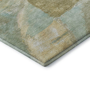 HomeRoots 9' X 12' Beige & Ivory Abstract Washable Area Rug - UV Protected, Durable & Stylish for Every Home 715548
