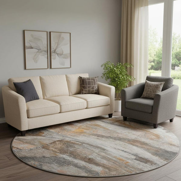 HomeRoots 8' X 10' Modern Abstract Washable Area Rug with UV Protection - Durable, Stylish, Perfect for Homes! 715553