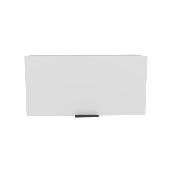English Elm White Pull-Up Wall Cabinet 1-Shelf Compact Space-Saver 20" W x 9.9" H Bright White Finish Durable Materials B062P380083