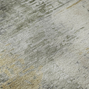 HomeRoots 10' X 14' Chocolate and Beige Abstract Area Rug - Washable, Stain Resistant, UV Protected for Homes 715615