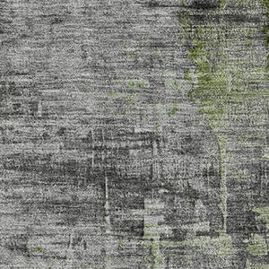 HomeRoots 5' X 8' Washable Area Rug in Green & Gray - Abstract Design with UV Protection, Non-Slip, Stain Resistant 715617