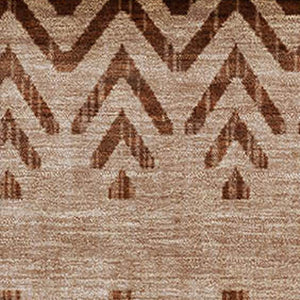HomeRoots 5' X 8' Beige & Brown Geometric Area Rug - Machine Washable, Stain Resistant, UV Protected Design 715635