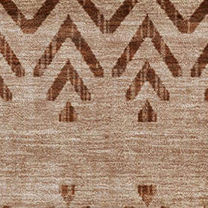 HomeRoots 10' X 14' Beige and Brown Geometric Area Rug - Washable, UV-Protected, Family-Friendly Design! 715639