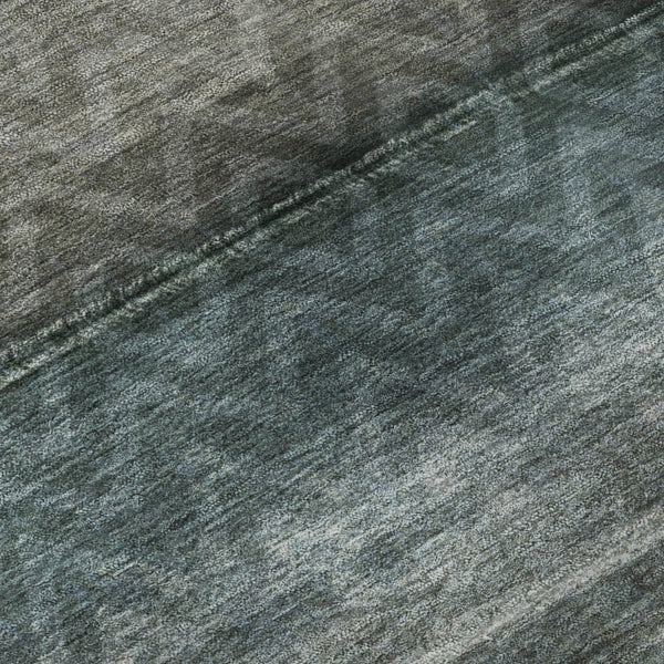 HomeRoots 5' X 8' Blue and Gray Geometric Area Rug – Washable, UV Protected, Perfect for High-Traffic Spaces! 715641