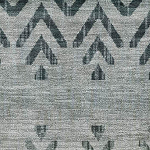 HomeRoots 5' X 8' Stylish Teal and Gray Geometric Area Rug with UV Protection - Washable and Durable Design 715659