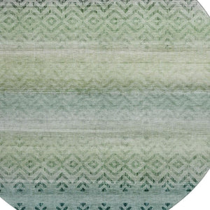 HomeRoots 8' X 10' Stylish Teal and Gray Geometric Area Rug - Durable, Washable, UV-Protected for Modern Living 715661