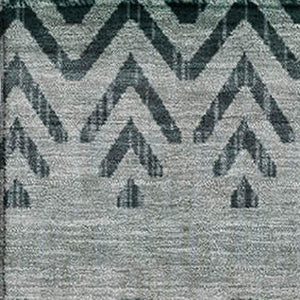 HomeRoots 9' X 12' Teal and Gray Geometric Area Rug - Washable, UV Protected, Non-Slip for Busy Homes 715662