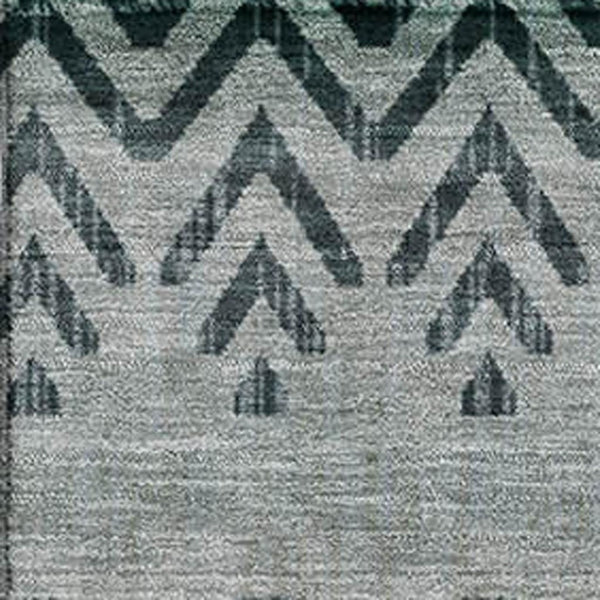 HomeRoots 9' X 12' Teal and Gray Geometric Area Rug - Washable, UV Protected, Non-Slip for Busy Homes 715662