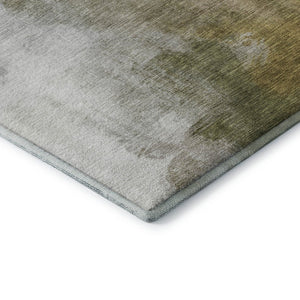 HomeRoots 10' X 14' Green & Ivory Abstract Area Rug - Washable, UV-Resistant, and Perfect for Busy Homes! 715675