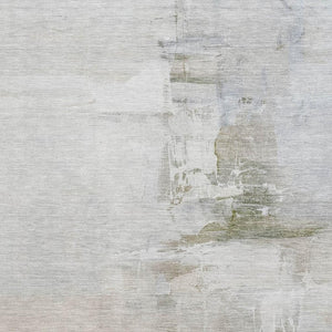 HomeRoots 10' X 14' Linen and Ivory Abstract Area Rug - Stylish, Washable, UV-Protected for Family Spaces! 715687