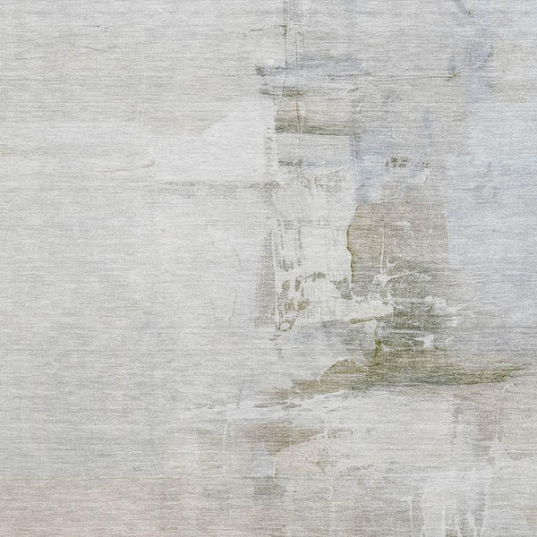 HomeRoots 10' X 14' Linen and Ivory Abstract Area Rug - Stylish, Washable, UV-Protected for Family Spaces! 715687