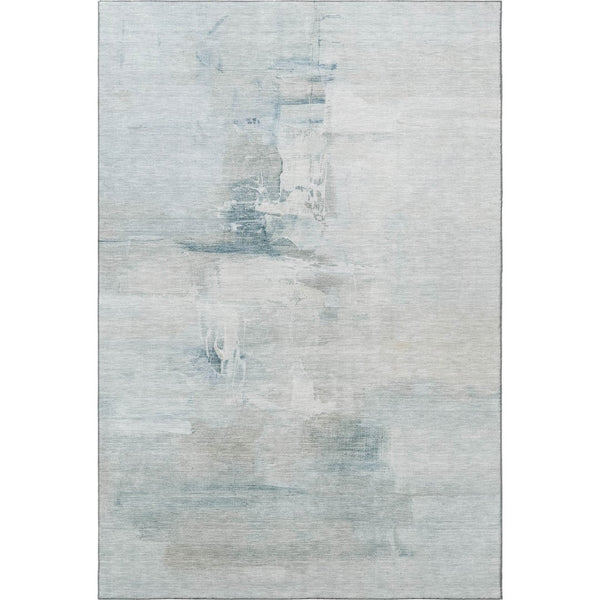 HomeRoots 5' X 8' Sky Blue Abstract Area Rug - UV Protected, Machine Washable, Perfect for Family Spaces! 715689
