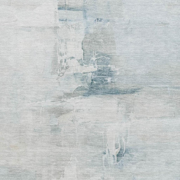 HomeRoots 5' X 8' Sky Blue Abstract Area Rug - UV Protected, Machine Washable, Perfect for Family Spaces! 715689