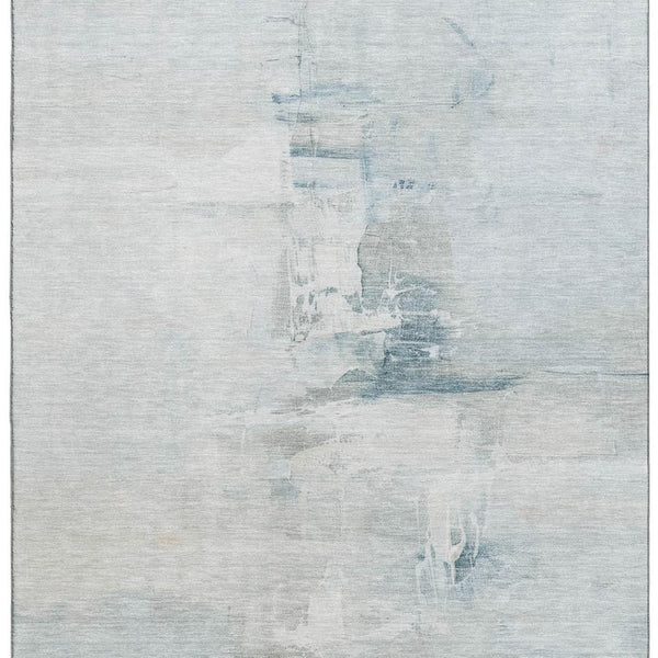 HomeRoots 5' X 8' Sky Blue Abstract Area Rug - UV Protected, Machine Washable, Perfect for Family Spaces! 715689