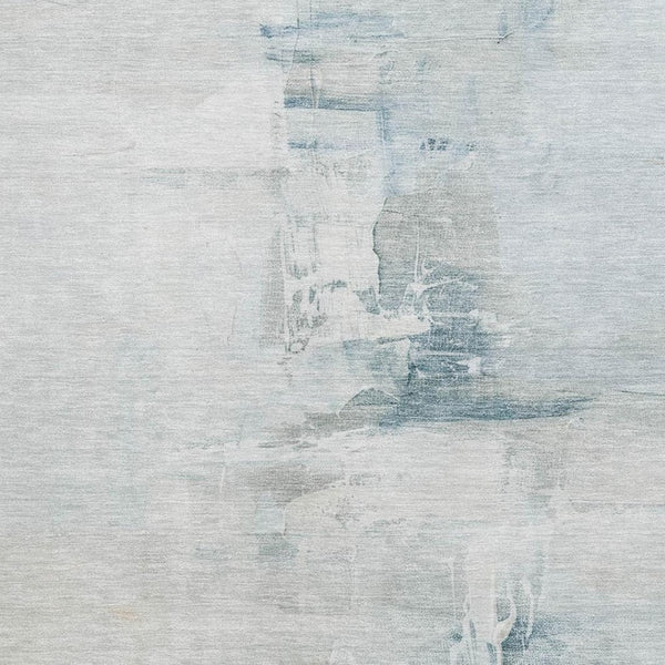 HomeRoots 10' X 14' Sky Blue and Ivory Abstract Area Rug - Durable, Washable, UV-Protected for Modern Homes 715693