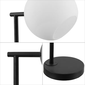 HomeRoots 29" Clear LED Novelty Table Lamp with Drum Shade - Modern Design for Home, Office & Bedroom Decor 715697