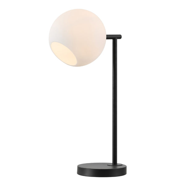 HomeRoots 29" Clear LED Novelty Table Lamp with Drum Shade - Modern Design for Home, Office & Bedroom Decor 715697