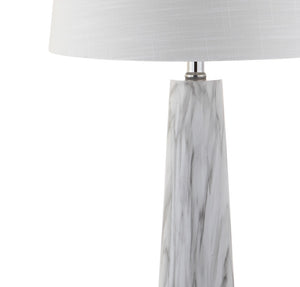 HomeRoots 24" Brown Novelty Table Lamp - LED Drum Shade for Warm, Ambient Light in Modern or Rustic Decor 715699