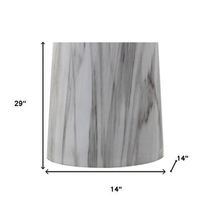 HomeRoots 24" Brown Novelty Table Lamp - LED Drum Shade for Warm, Ambient Light in Modern or Rustic Decor 715699